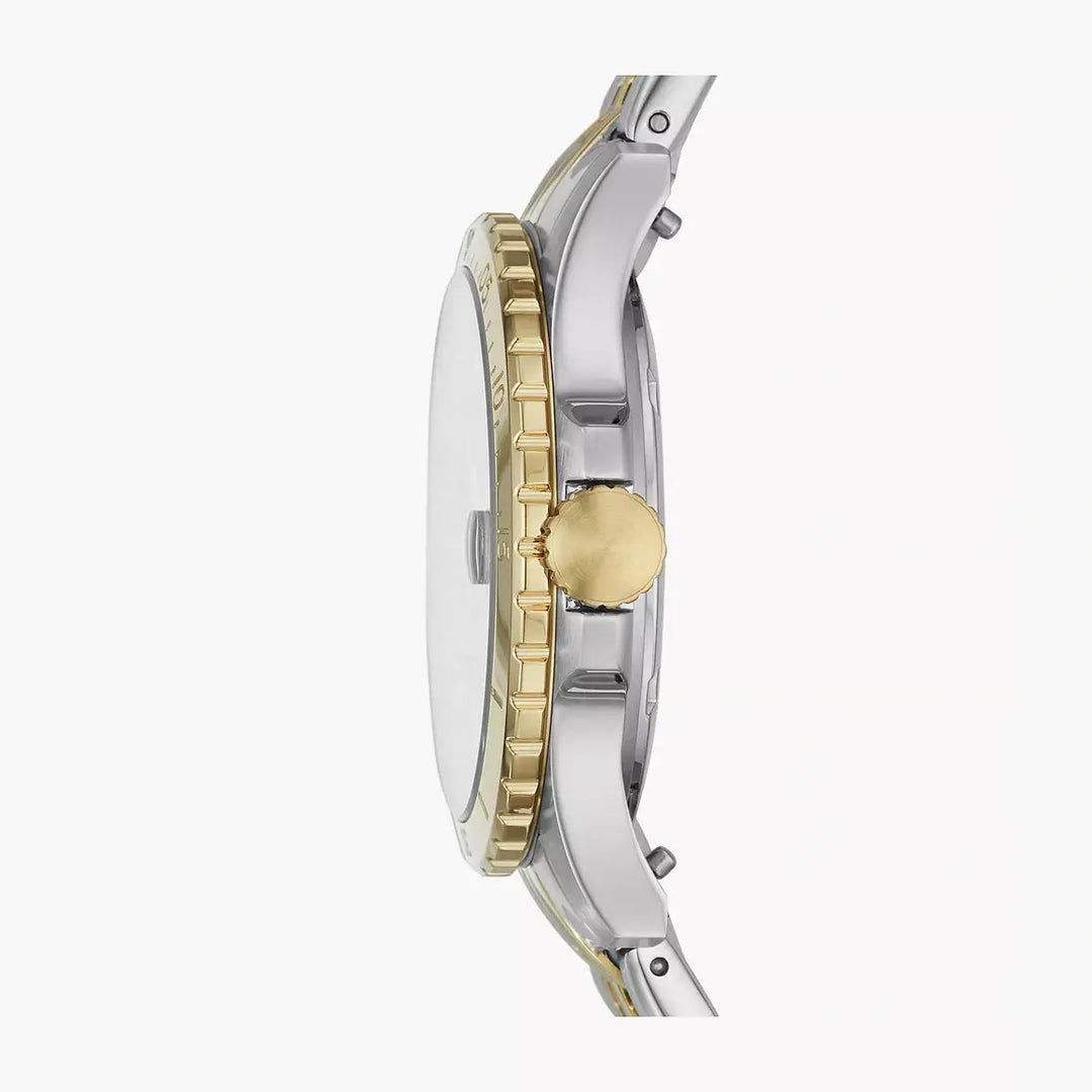 Fossil FB-01 Three-Hand Date Two-Tone Stainless Steel Watch