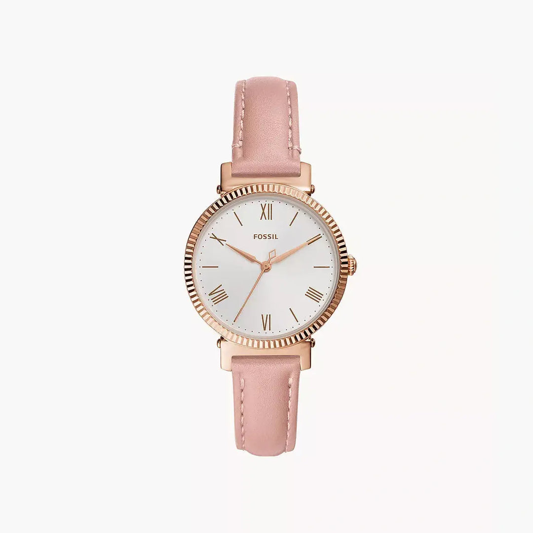 Fossil Daisy Three-Hand Blush Leather Watch