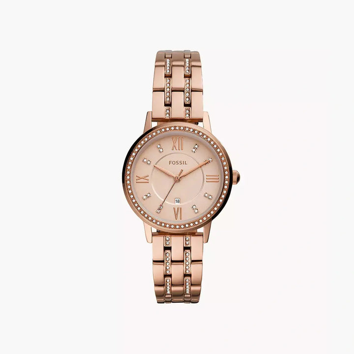 Fossil Gwen Three-Hand Date Rose Gold-Tone Stainless Steel Watch