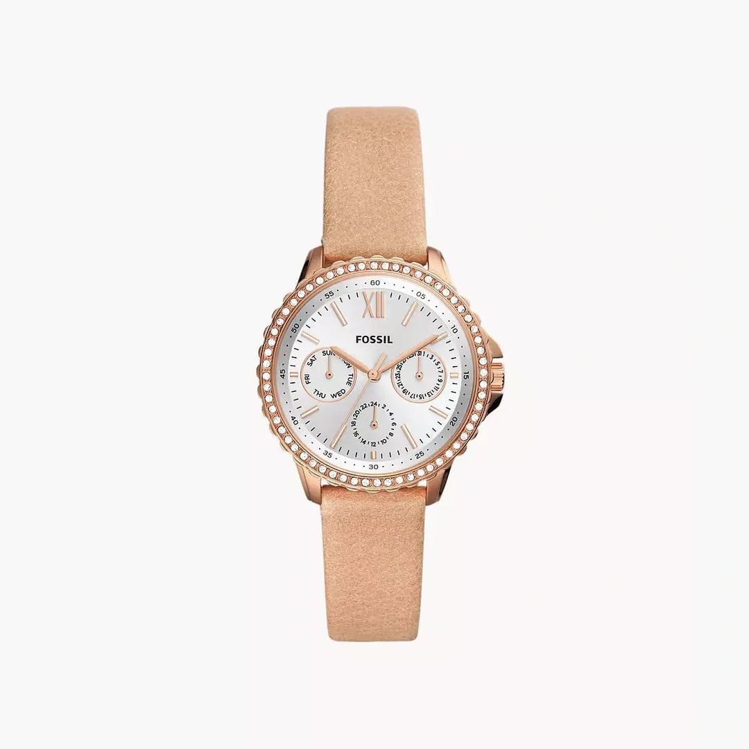 Fossil blush leather watch strap clearance