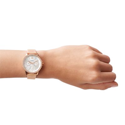 Fossil Izzy Multifunction Blush Leather Watch