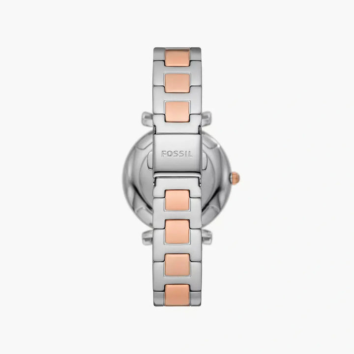 Fossil Carlie Three-Hand Date Two-Tone Stainless Steel Watch