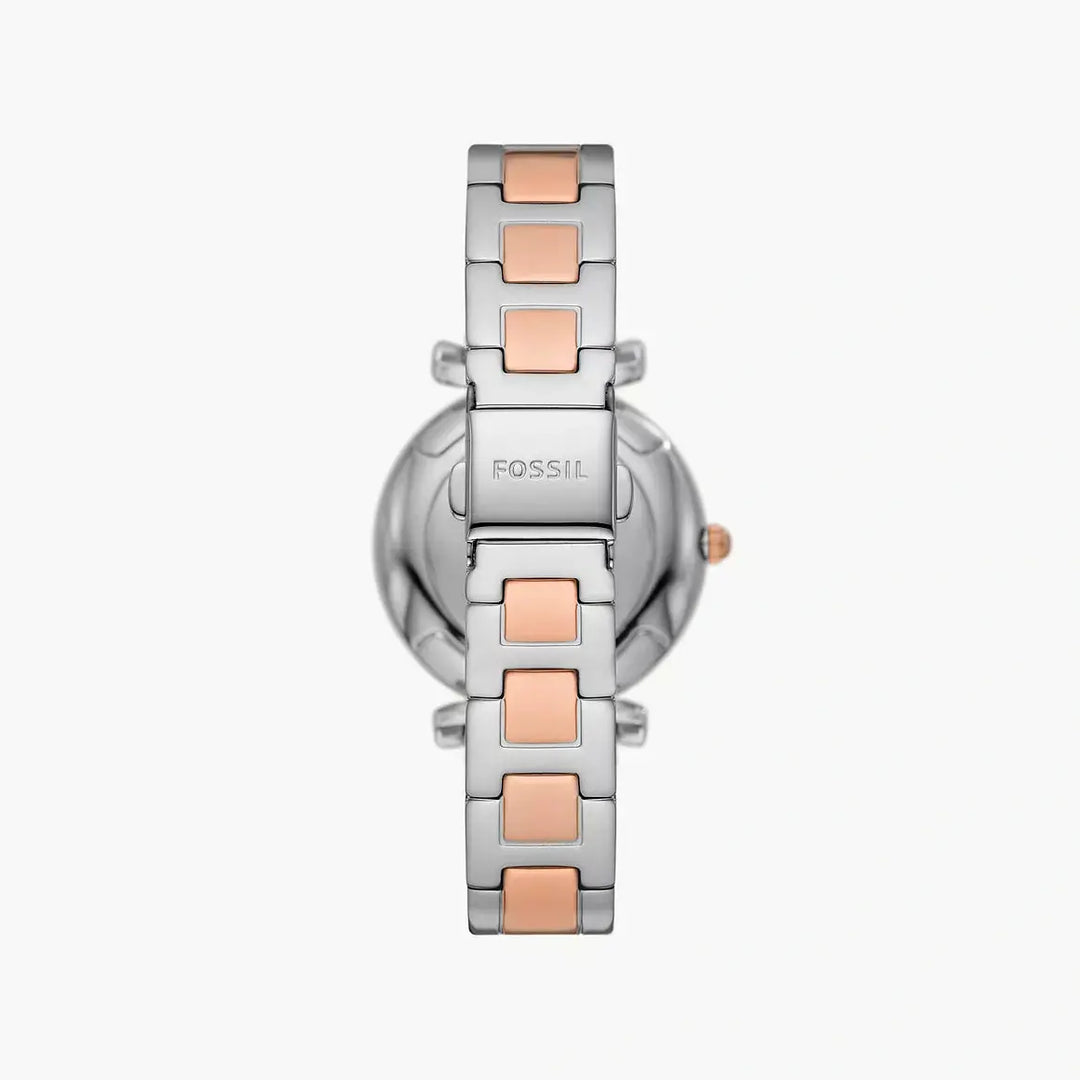 Fossil Carlie Three-Hand Date Two-Tone Stainless Steel Watch