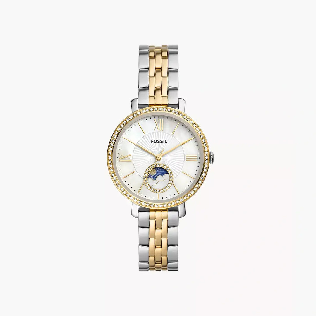 Fossil Jacqueline Sun Moon Multifunction Two-Tone Stainless Steel Watch