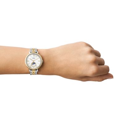 Fossil Jacqueline Sun Moon Multifunction Two-Tone Stainless Steel Watch