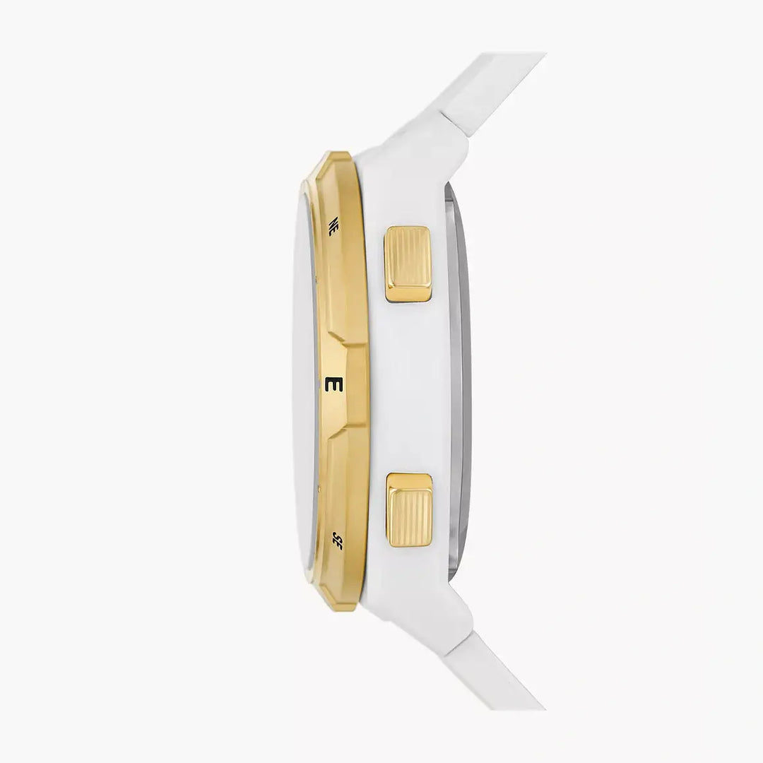 Fossil Everett Solar-Powered Digital White Silicone Watch