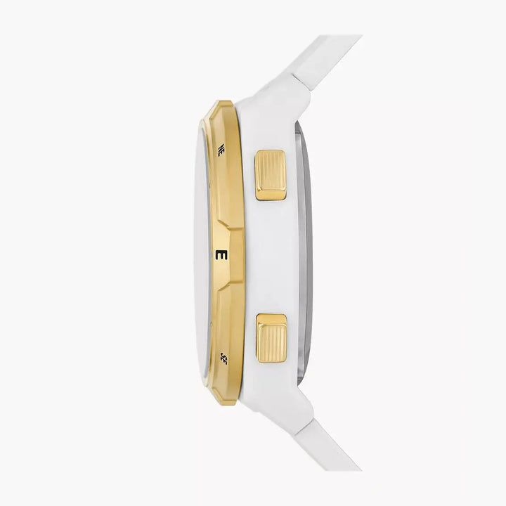 Fossil Everett Solar-Powered Digital White Silicone Watch