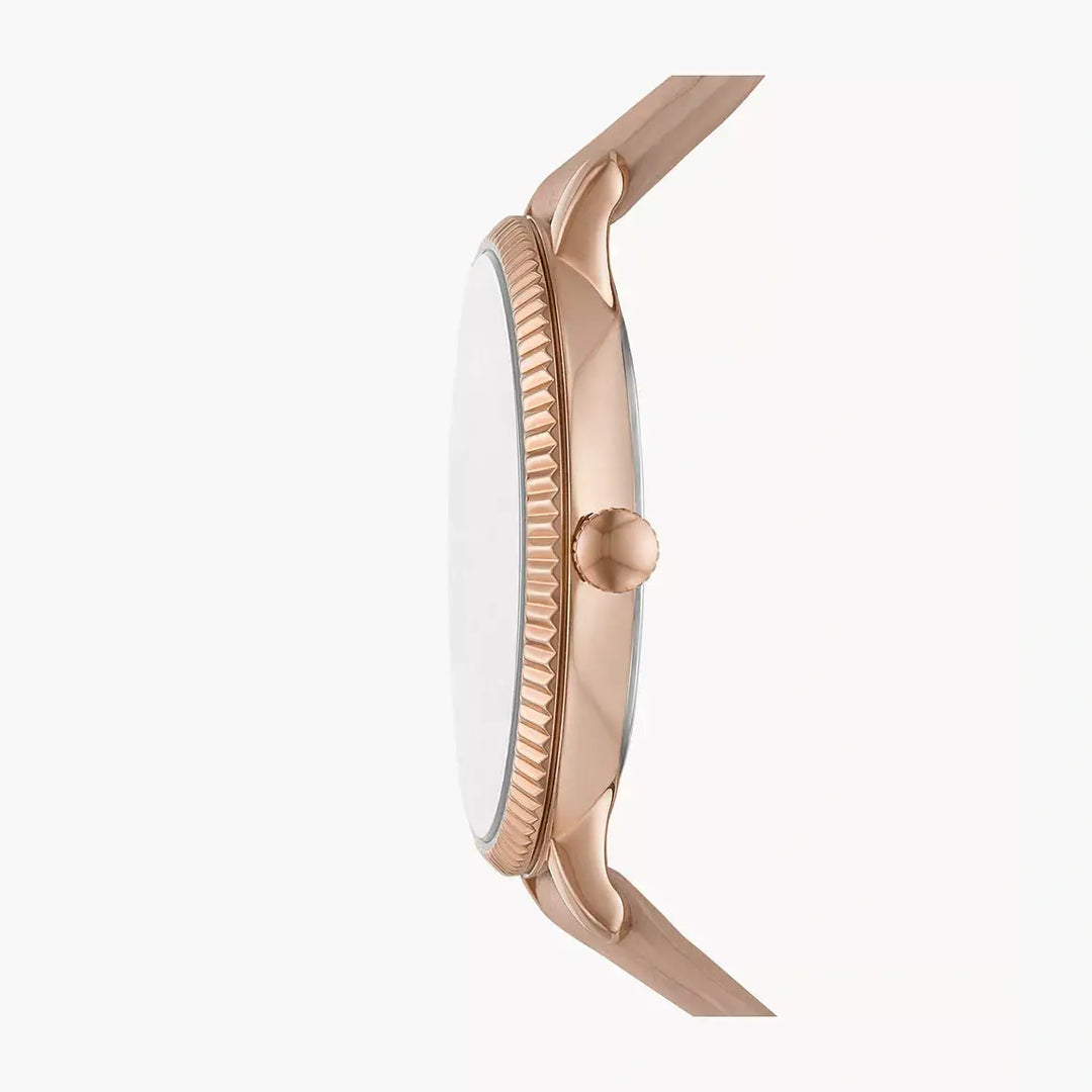 Fossil Jacqueline Three-Hand Date Latte LiteHide™ Leather Watch