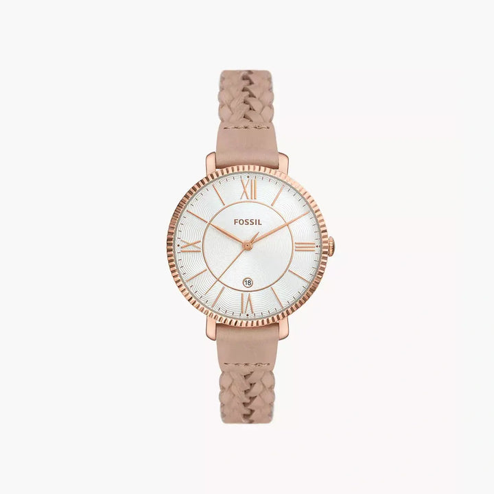 Fossil Jacqueline Three-Hand Date Latte LiteHide™ Leather Watch