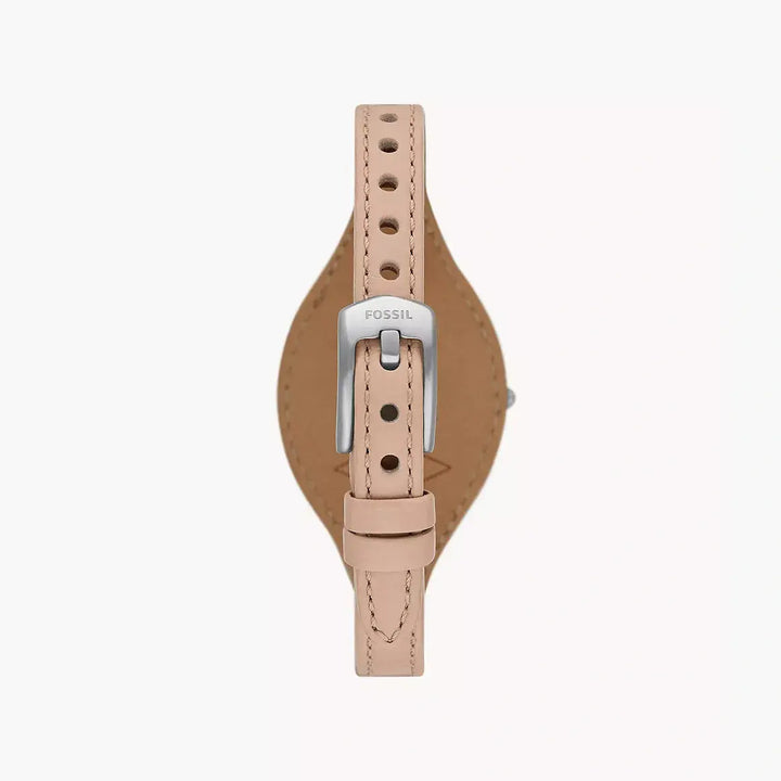 Fossil Carlie Three-Hand Latte LiteHide™ Leather Watch