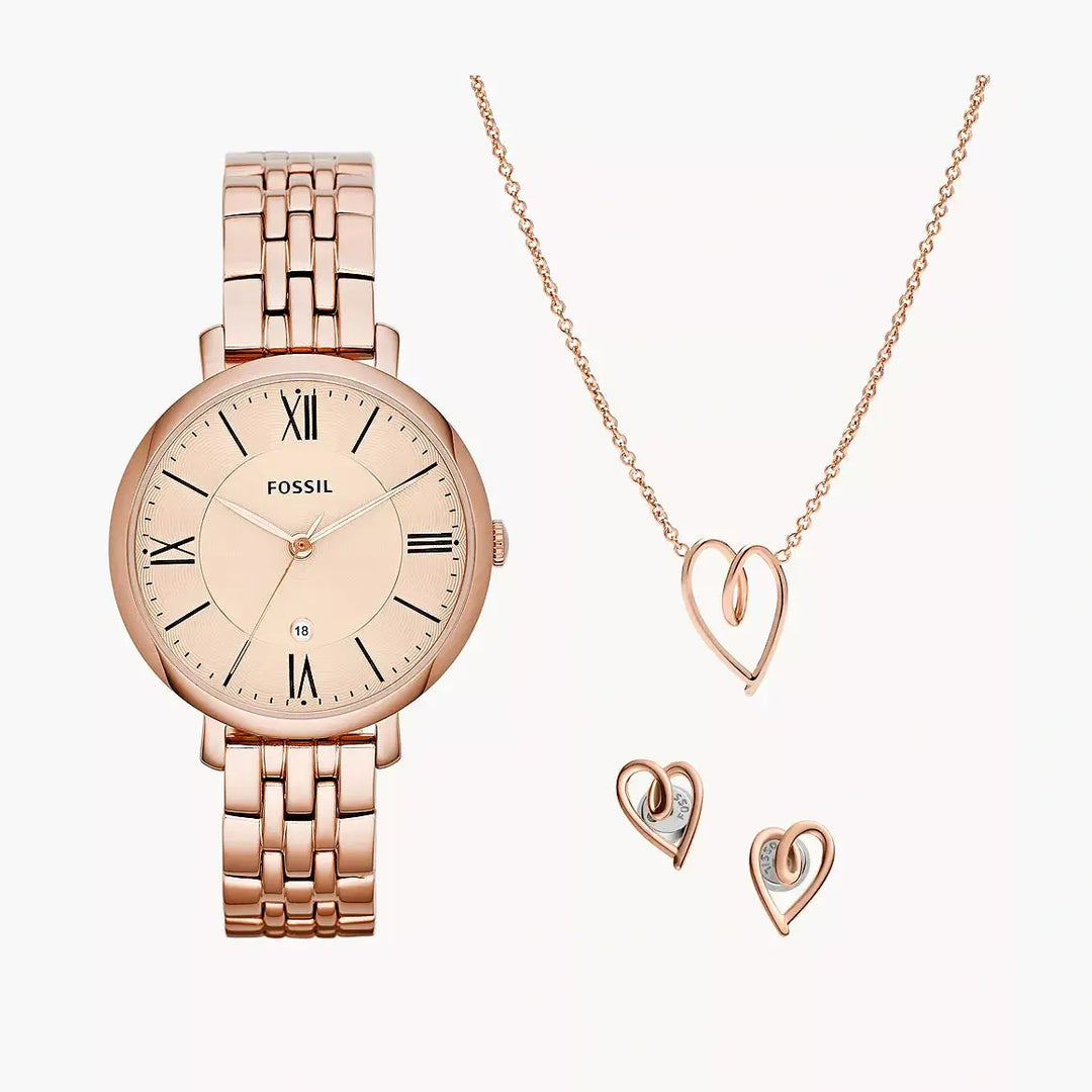 Fossil Women's Necklace Stainless Steel Rose Gold Tone 40 cm, Länge: 42 cm + 5 cm, Stainless Steel, No Gemstone Fossil Women's Necklace Stainless Steel Rose Gold Tone 40 cm, Länge: 42 cm + 5 cm, Stainless Steel, No Gemstone