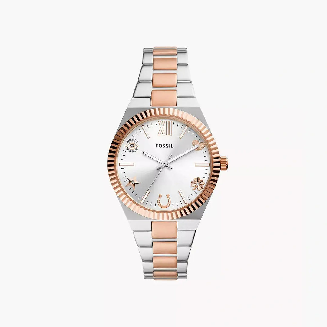Fossil Scarlette Three-Hand Two-Tone Stainless Steel Watch