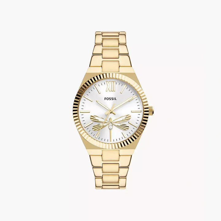Fossil Scarlette Three-Hand Gold-Tone Stainless Steel Watch