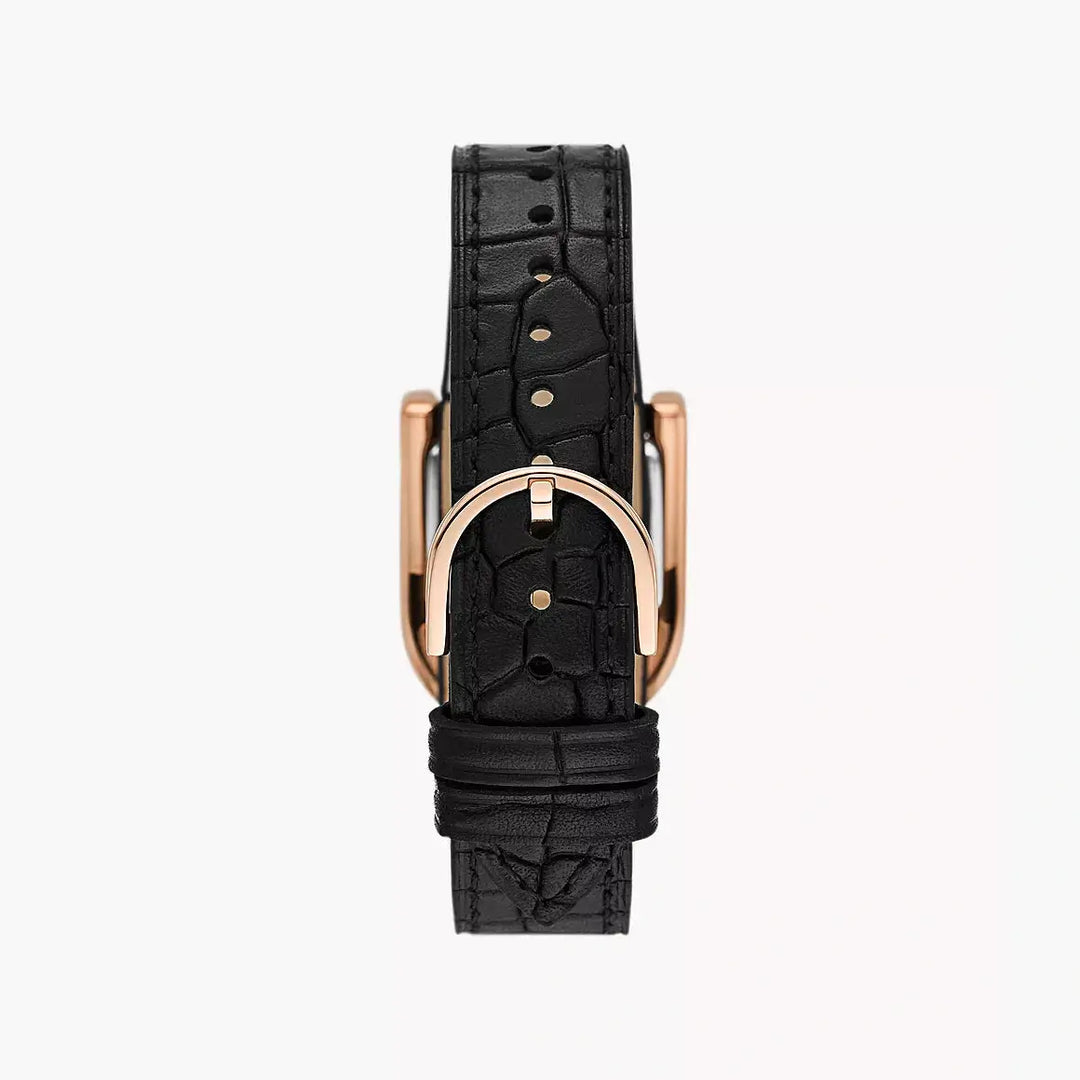 Fossil Harwell Three-Hand Black LiteHide™ Leather Watch