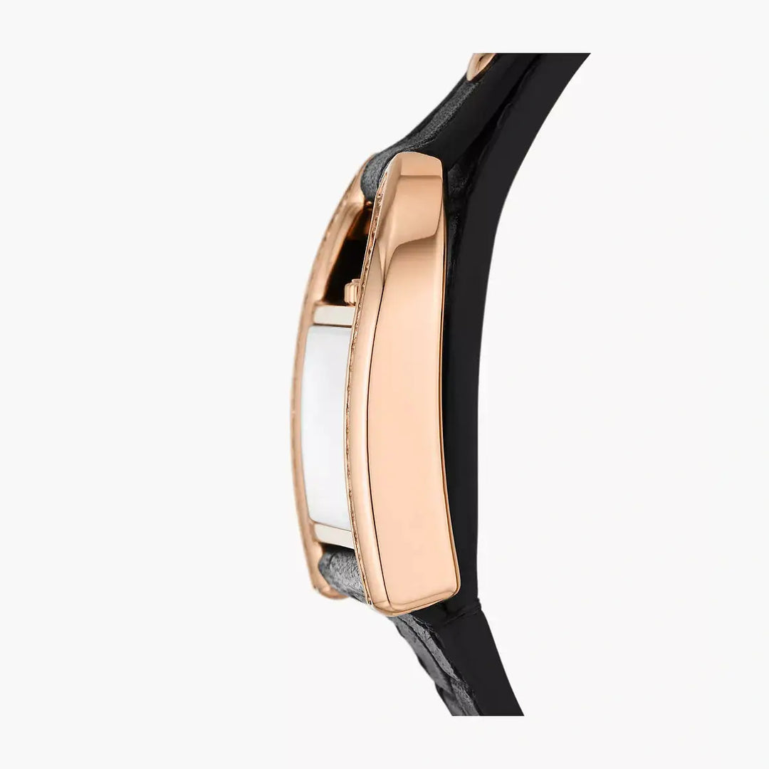 Fossil Harwell Three-Hand Black LiteHide™ Leather Watch