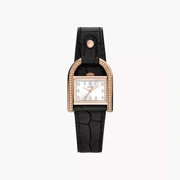 Fossil Harwell Three-Hand Black LiteHide™ Leather Watch