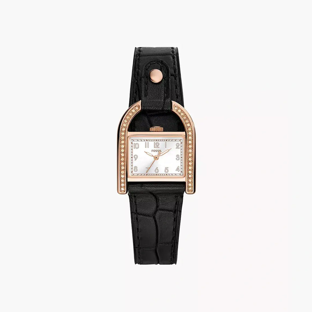 Fossil Harwell Three-Hand Black LiteHide™ Leather Watch