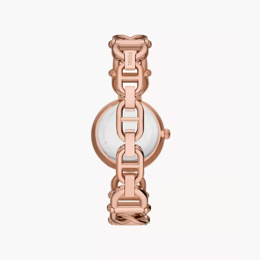 Fossil Carlie Three-Hand Rose Gold-Tone Stainless Steel Watch