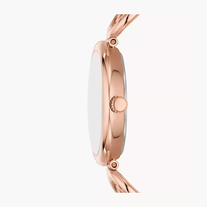 Fossil Carlie Three-Hand Rose Gold-Tone Stainless Steel Watch