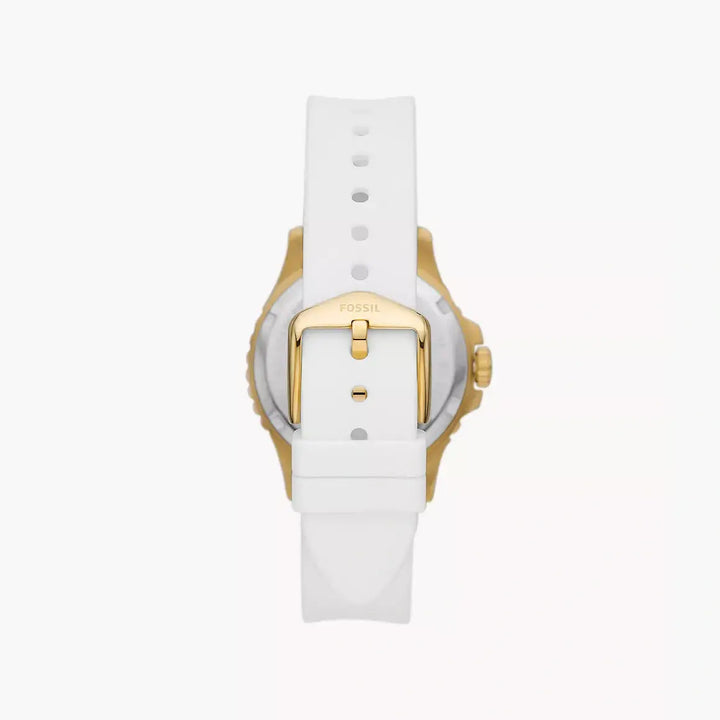Fossil FB-01 Three-Hand Date White Silicone Watch