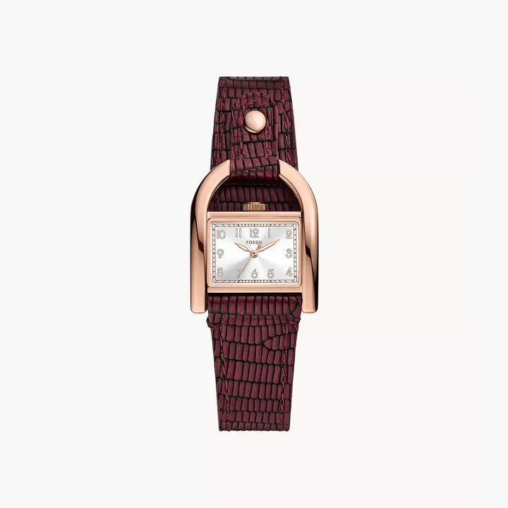 Fossil Harwell Three-Hand Red Lizard LiteHide™ Leather Watch