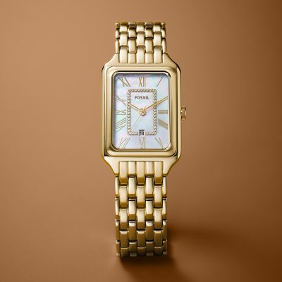 Fossil Raquel Three-Hand Date Gold-Tone Stainless Steel Watch