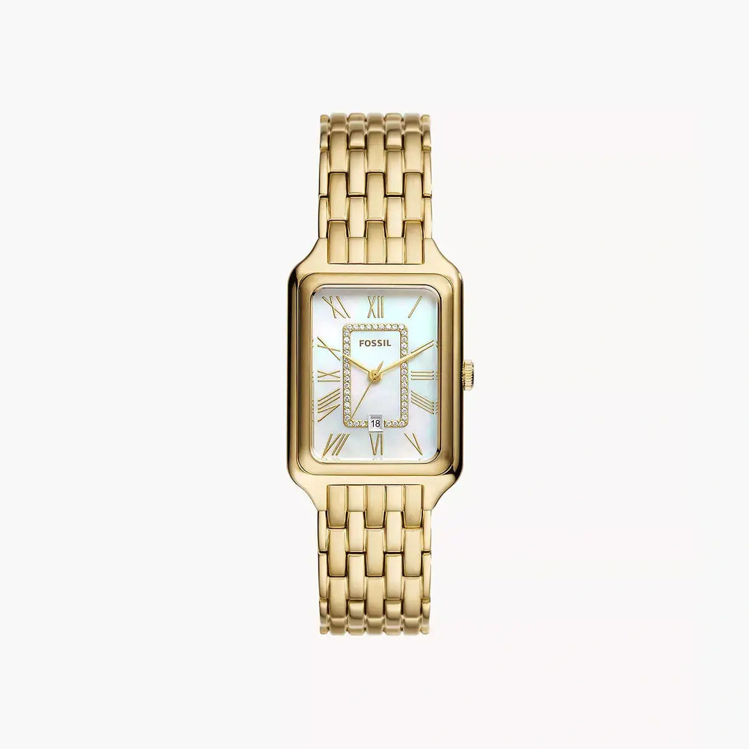 Fossil Raquel Three-Hand Date Gold-Tone Stainless Steel Watch