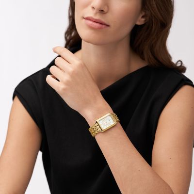 Fossil Raquel Three-Hand Date Gold-Tone Stainless Steel Watch