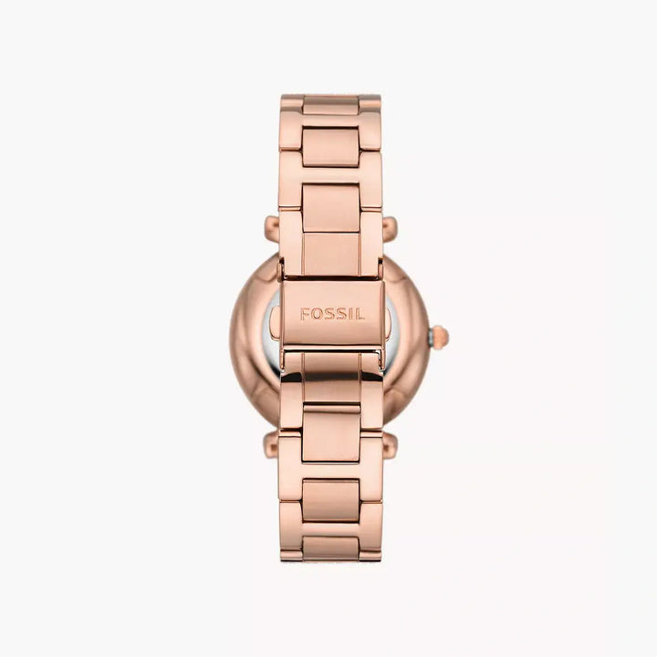 Fossil Carlie Three-Hand Rose Gold-Tone Stainless Steel Watch