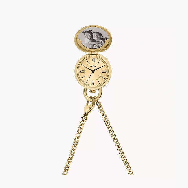 Fossil Jacqueline Three-Hand Gold-Tone Stainless Steel Watch Locket
