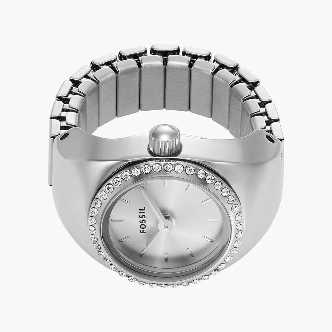 Fossil Watch Ring Two-Hand Stainless Steel