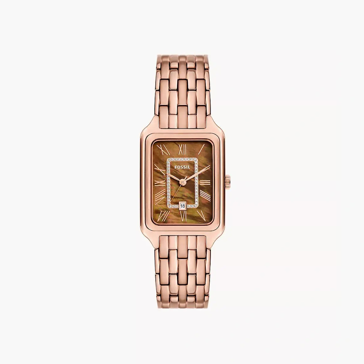 Fossil Raquel Three-Hand Date Rose Gold-Tone Stainless Steel Watch