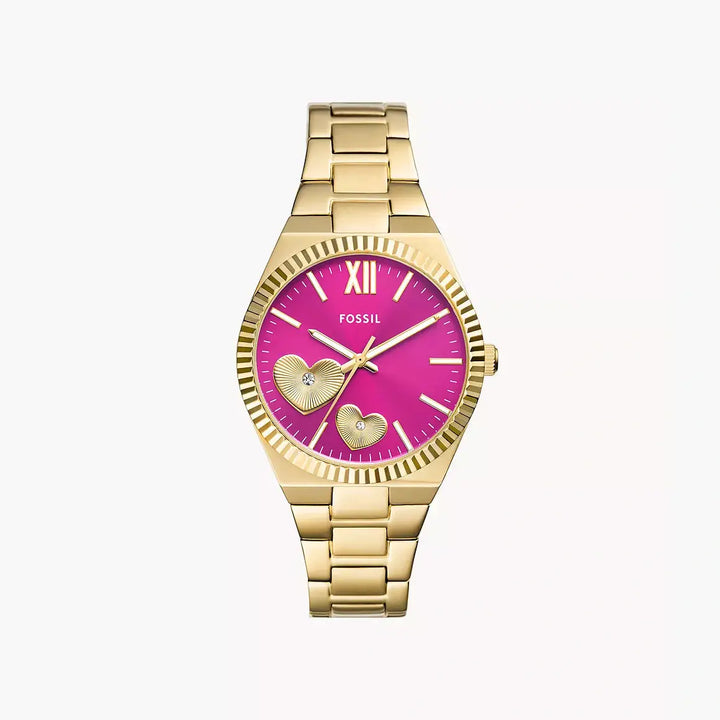 Fossil Scarlette Three-Hand Gold-Tone Stainless Steel Watch