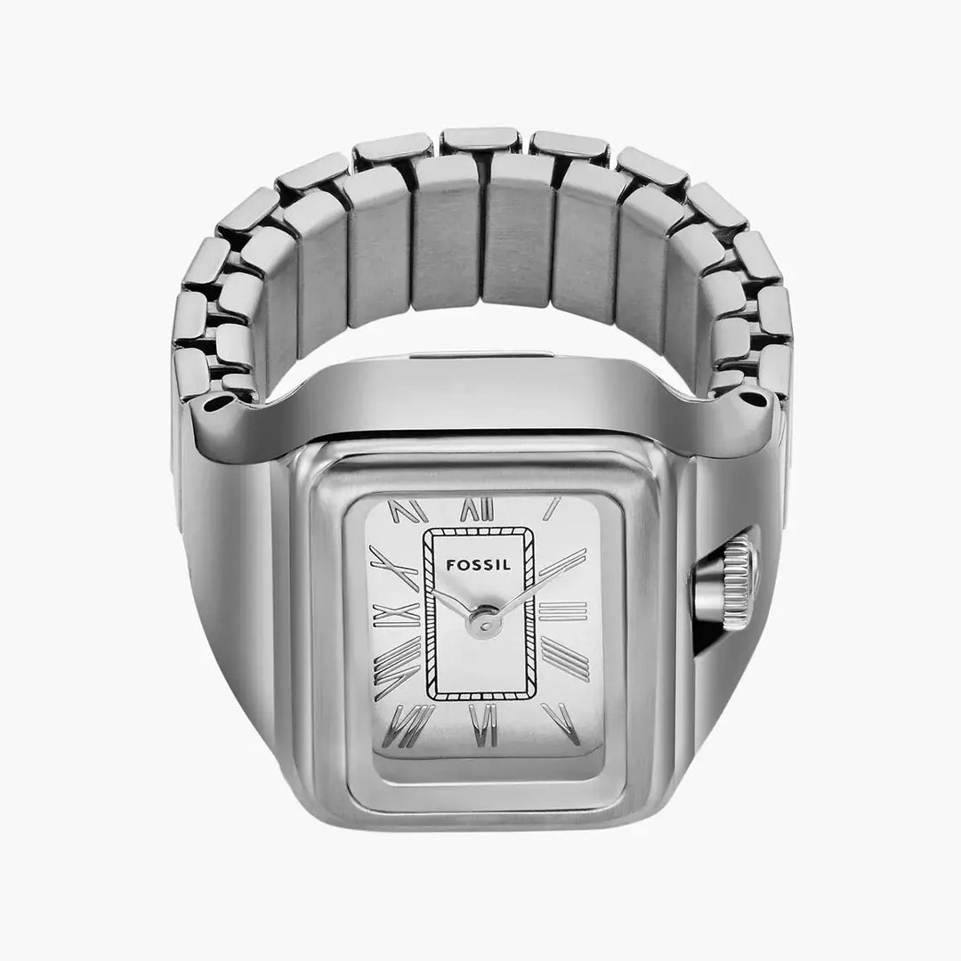 Fossil Raquel Watch Ring Two-Hand Stainless Steel
