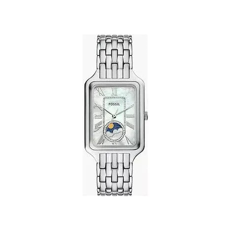 Raquel Sun Moon Multifunction Stainless Steel Watch - Stylish Timepiece