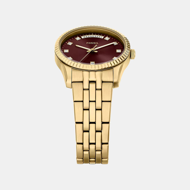 Fossil ES5514 Red Dial Women&