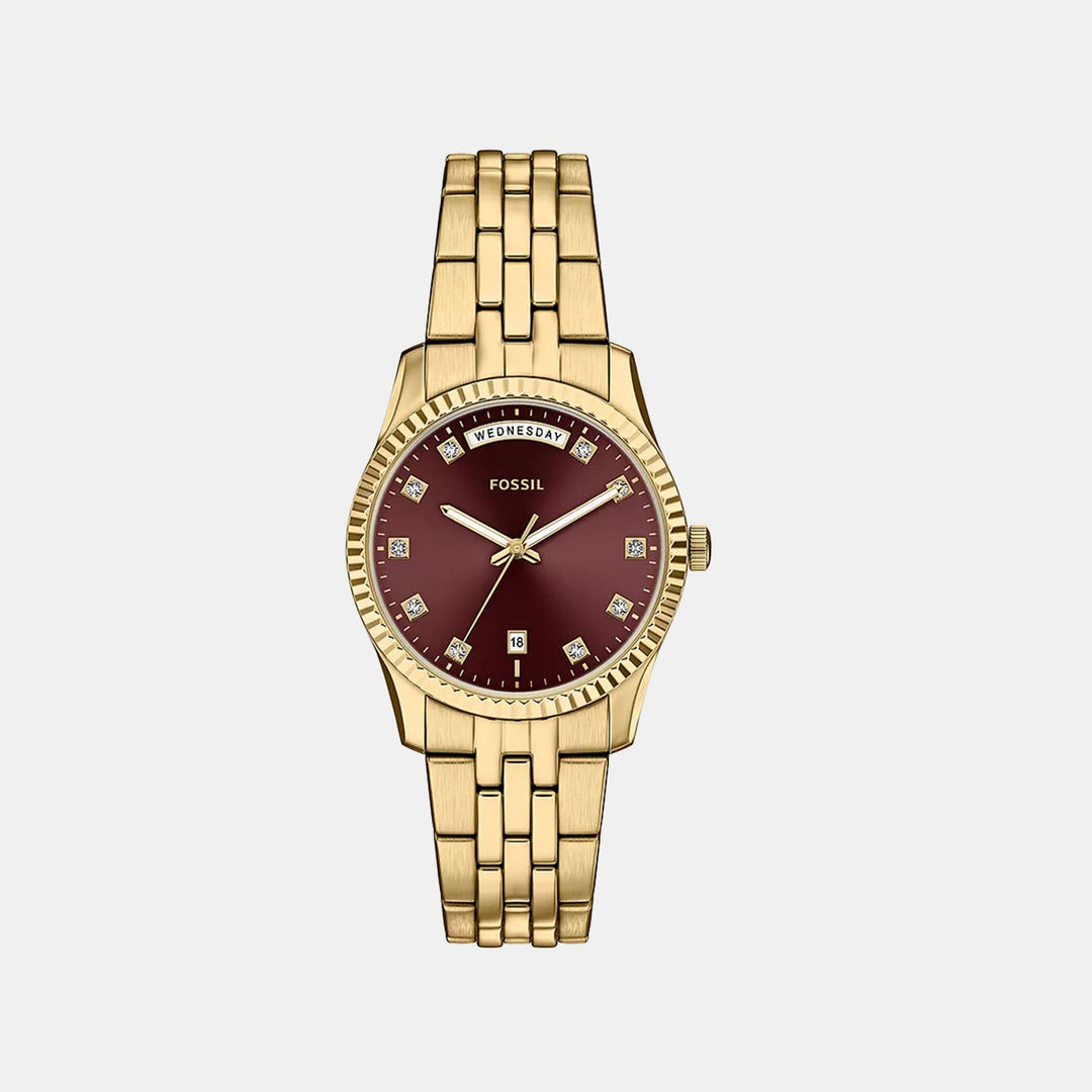 Fossil ES5514 Red Dial Women&