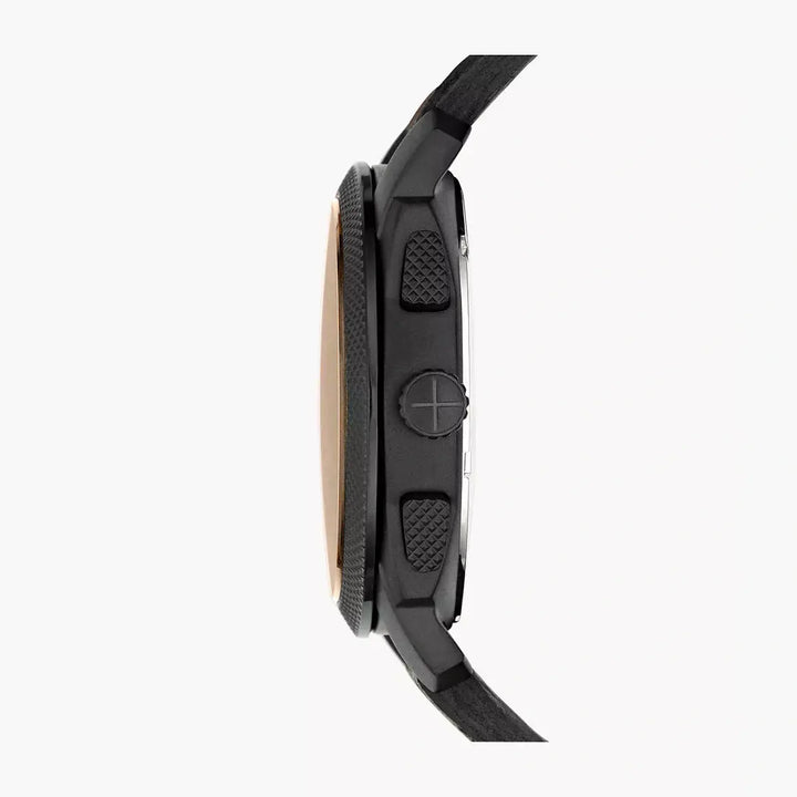 Fossil Machine Chronograph Dark Brown Leather Watch And Bracelet Box Set