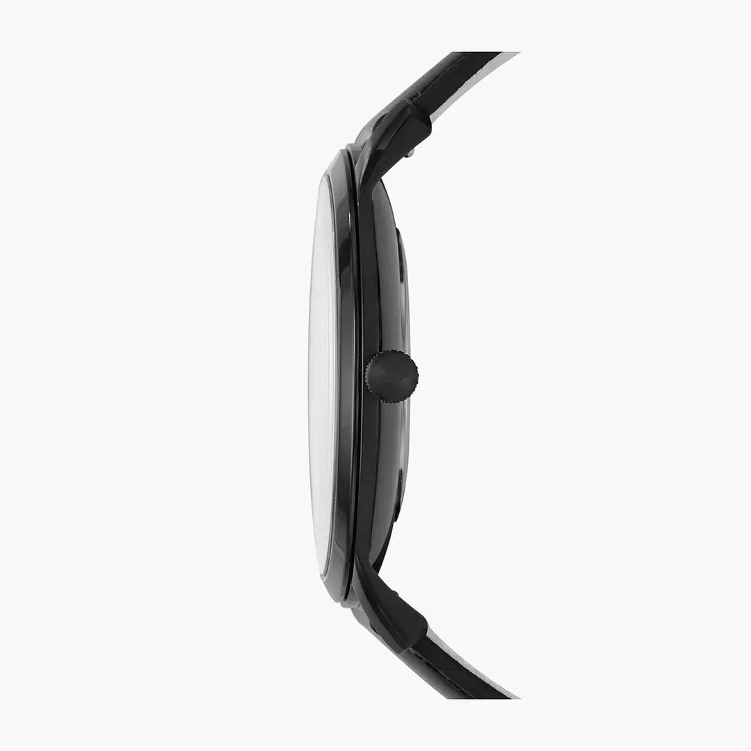 Fossil The Minimalist Two-Hand Black Leather Watch