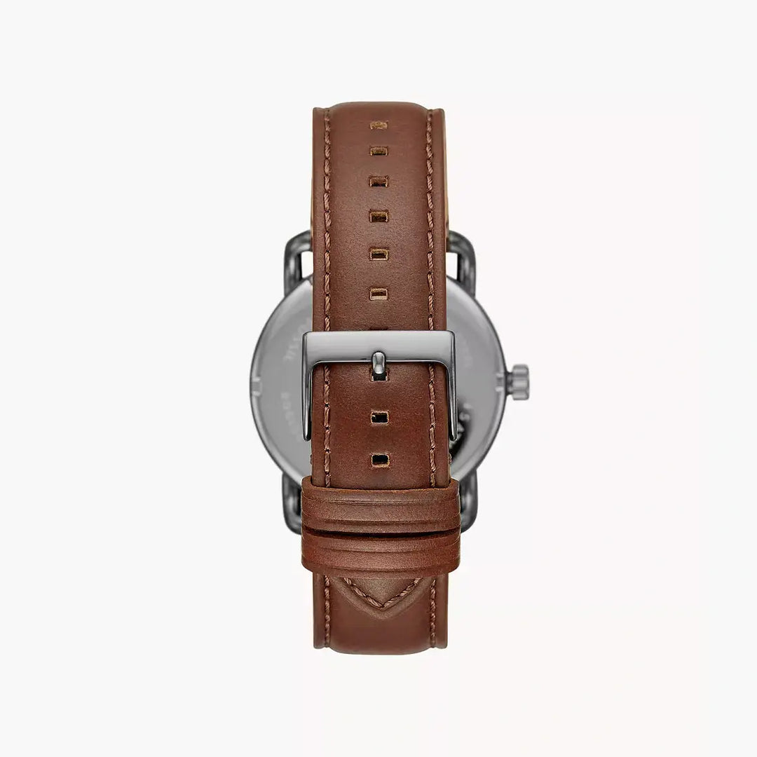 Fossil Copeland 42-Mm Three-Hand Brown Leather Watch