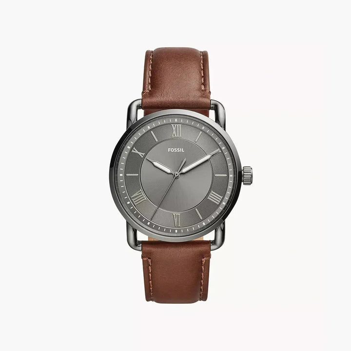 Fossil Copeland 42-Mm Three-Hand Brown Leather Watch