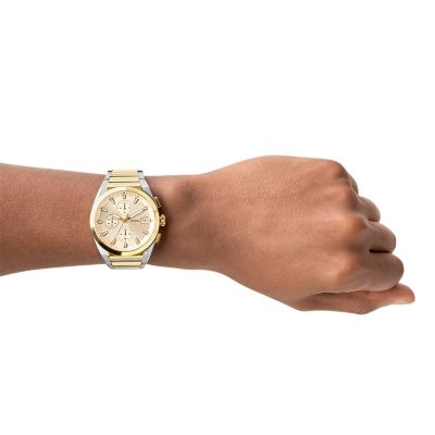 Fossil Everett Chronograph Two-Tone Stainless Steel Watch