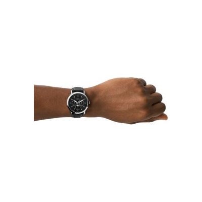 Fossil Neutra Moonphase Multifunction Black LiteHide™ Leather Watch