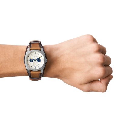 Fossil Machine Chronograph Tan LiteHide™ Leather Watch
