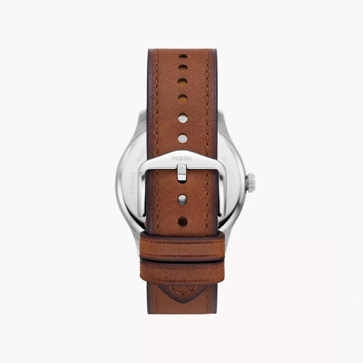 Fossil Dayliner Three-Hand Teak Leather Watch