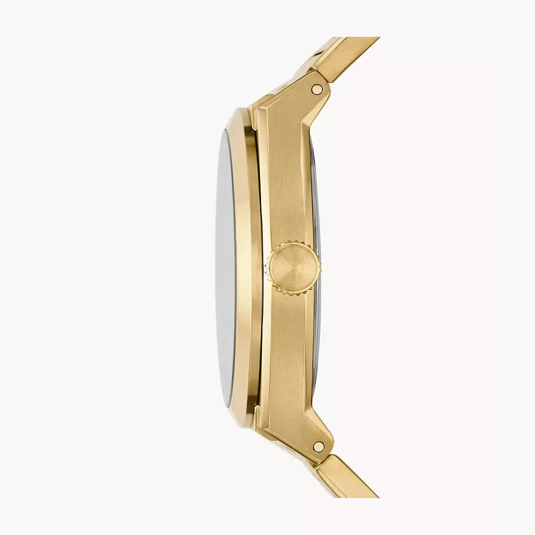 Fossil Everett Three-Hand Date Gold-Tone Stainless Steel Watch