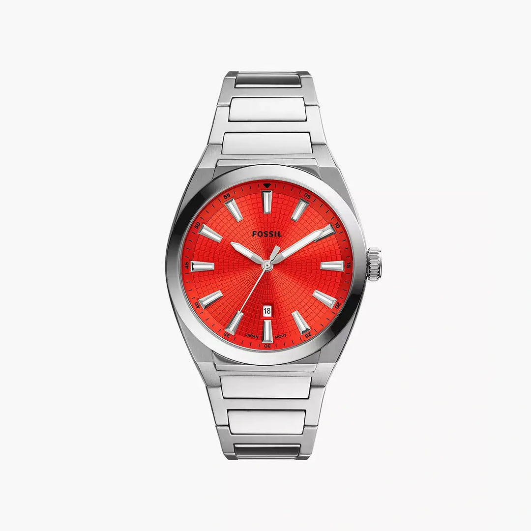 Fossil Everett Three-Hand Date Stainless Steel Watch