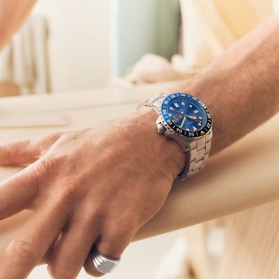 Fossil Fossil Blue GMT Stainless Steel Watch