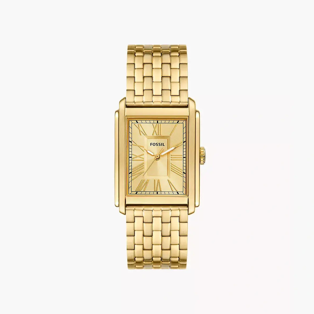 Fossil Carraway Three-Hand Gold-Tone Stainless Steel Watch