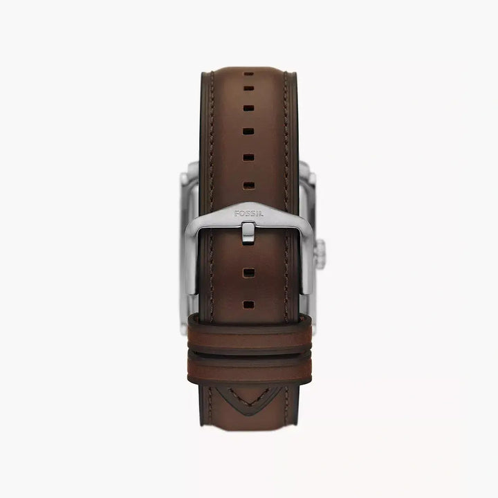 Fossil Carraway Three-Hand Brown Leather Watch